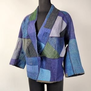 Mixed-Media Kantha Patchwork Jacket